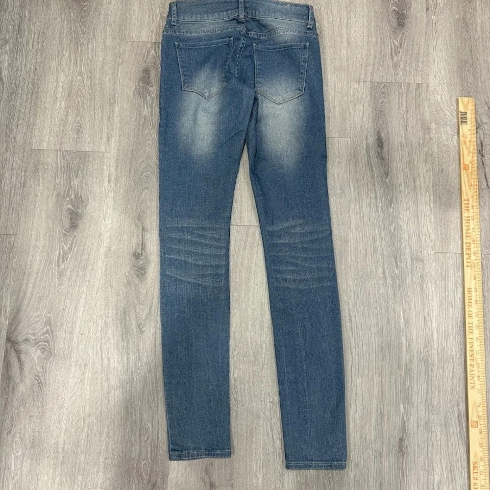 J Love H81 Jeans Womens Size 25 Distressed Skinny Stretch Denim Medium Wash